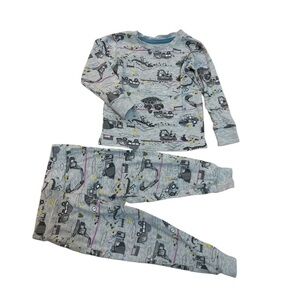 Kids Pajamas - Grey Vehicle Print
